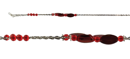 Red and silver chain - Red