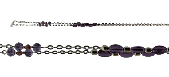 Purple and silver chain - Purple