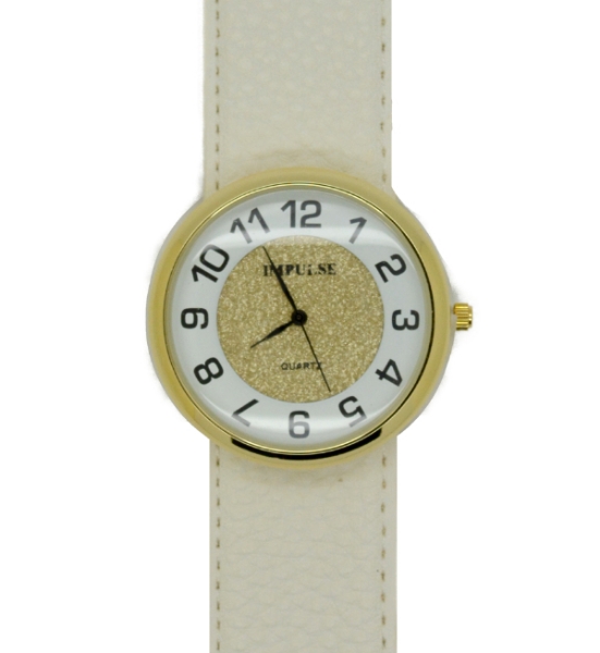 Picture of Impulse Slap Watch 042 - GLITTER - Gold/White