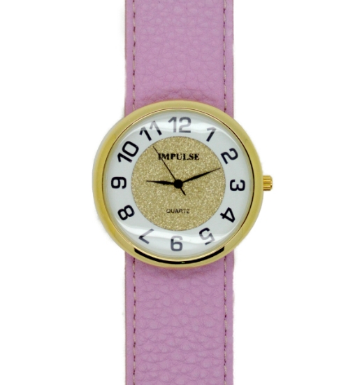 Picture of Impulse Slap Watch 042 - GLITTER - Gold/Lilac