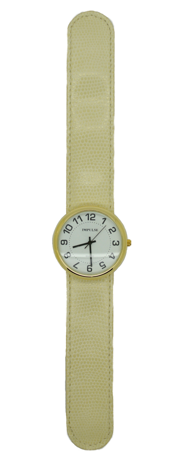 . Impulse Slap Watch - SMALL - Lizard - Gold/Stone