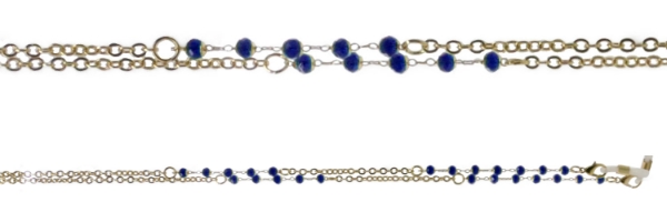 Gold and blue bead