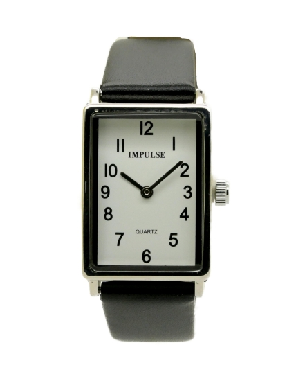Picture of Impulse Rectangle - Silver Black Strap