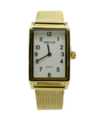 Show details for Impulse Rectangle - Gold Mesh Picture of Impulse Rectangle - Gold Mesh